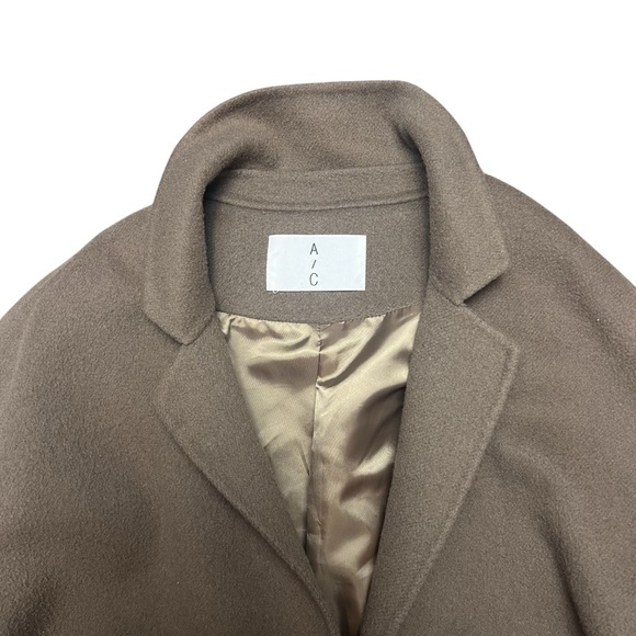 A / C Wool Blend Overcoat Brown Lux Teddy Women’s Size Medium - Picture 3 of 6